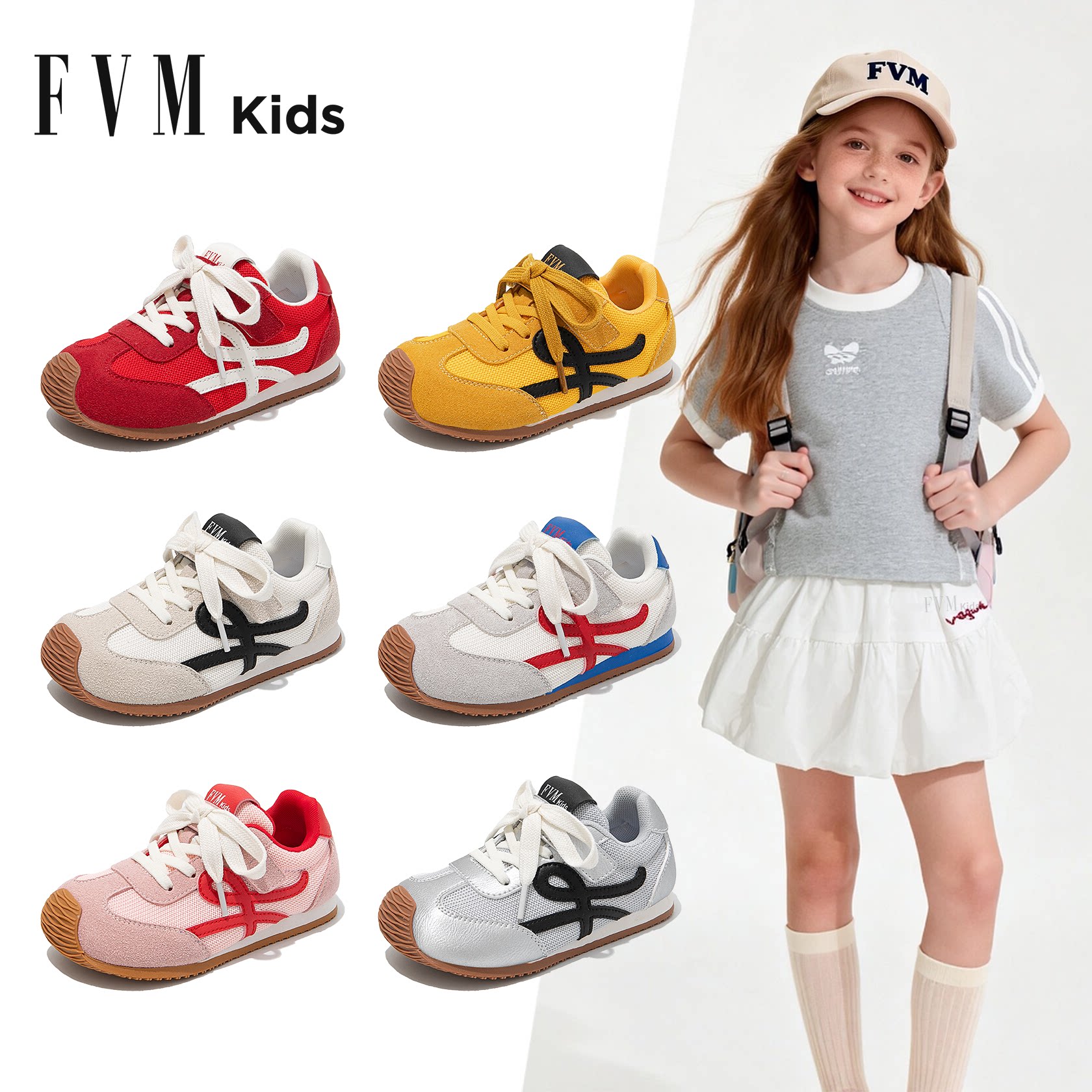 女童鞋子儿童德训运动板鞋2026新款春夏季巨好看网面透气跑步网鞋