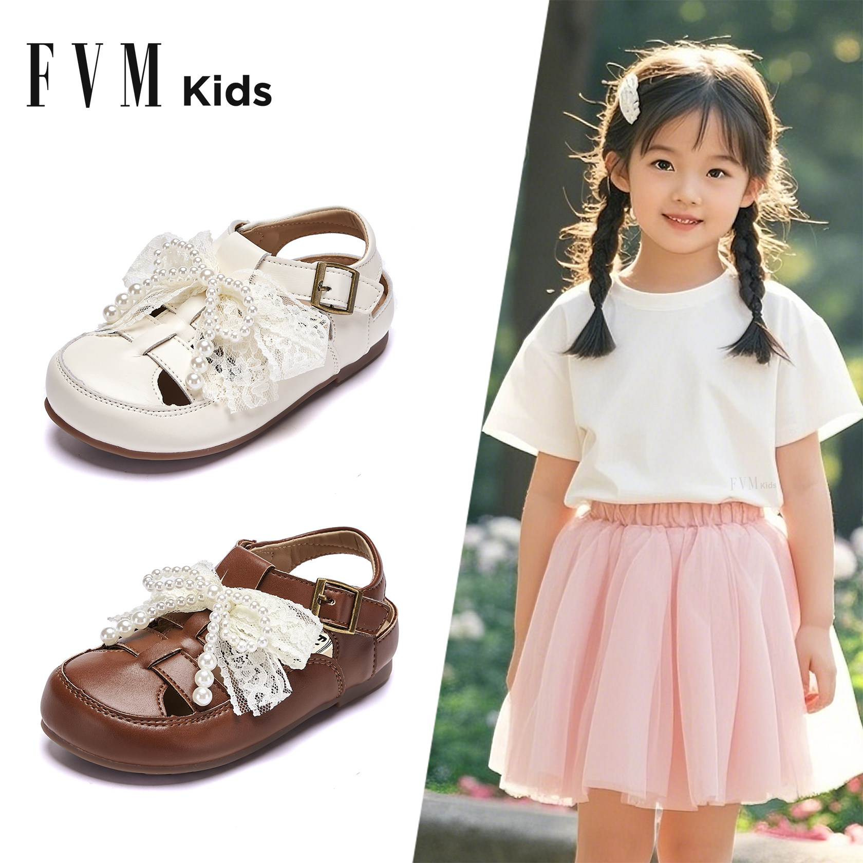 F．V．M女童夏季透气沙滩鞋