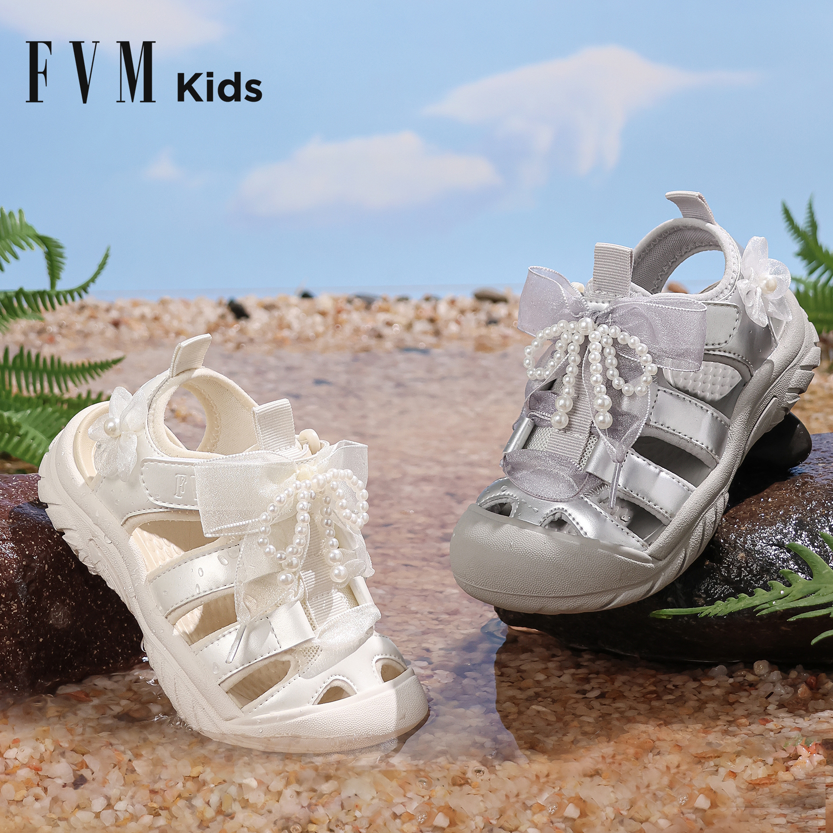 FVM女童溯溪凉鞋儿童透气涉水鞋子2025新款夏季夏款可下水运动