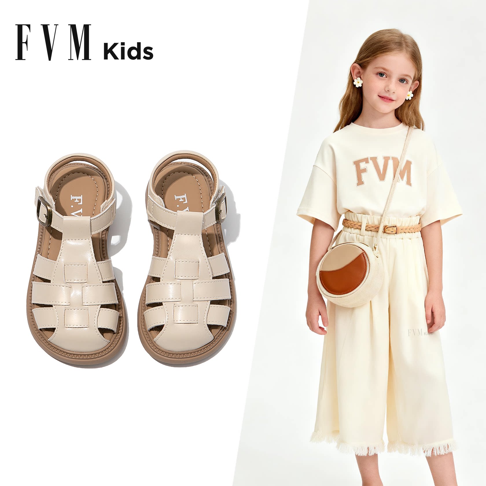 女童鞋子儿童公主包头凉鞋女款2026新款夏季夏款中大童高颜值软底