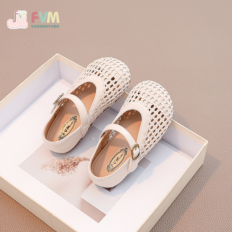 fvm女童鞋子儿童公主罗马包头凉鞋2025新款夏季夏款爆款女孩软底