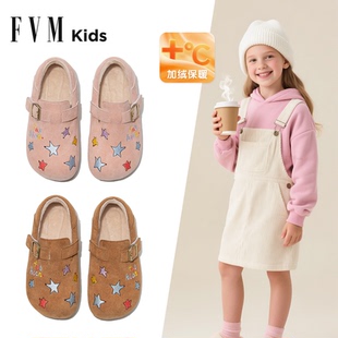 女童鞋子儿童公主小皮鞋2025新款女孩勃肯单鞋秋冬季洋气宝宝加绒