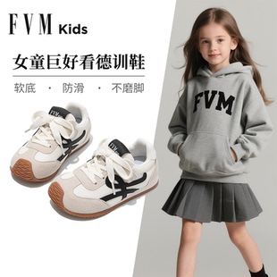 FVM女童鞋子儿童网面透气德训运动板鞋2026新款爆款春季女宝大童