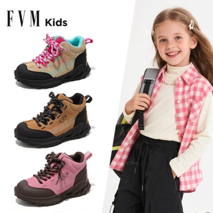 FVM女童鞋子儿童运动登山鞋2025秋冬季新款高帮软底大童女孩户外