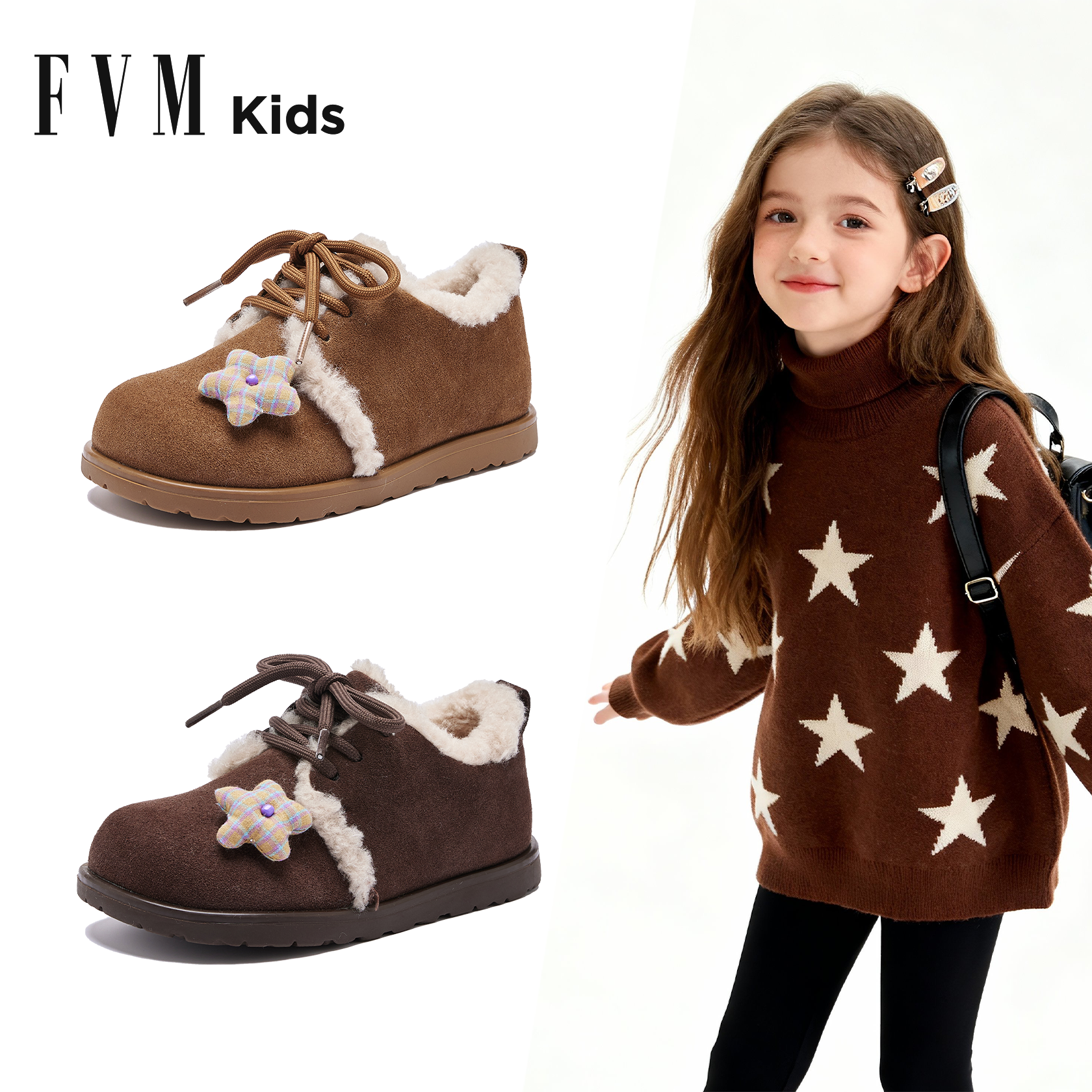 F．V．M．Kids女童毛毛鞋秋冬款