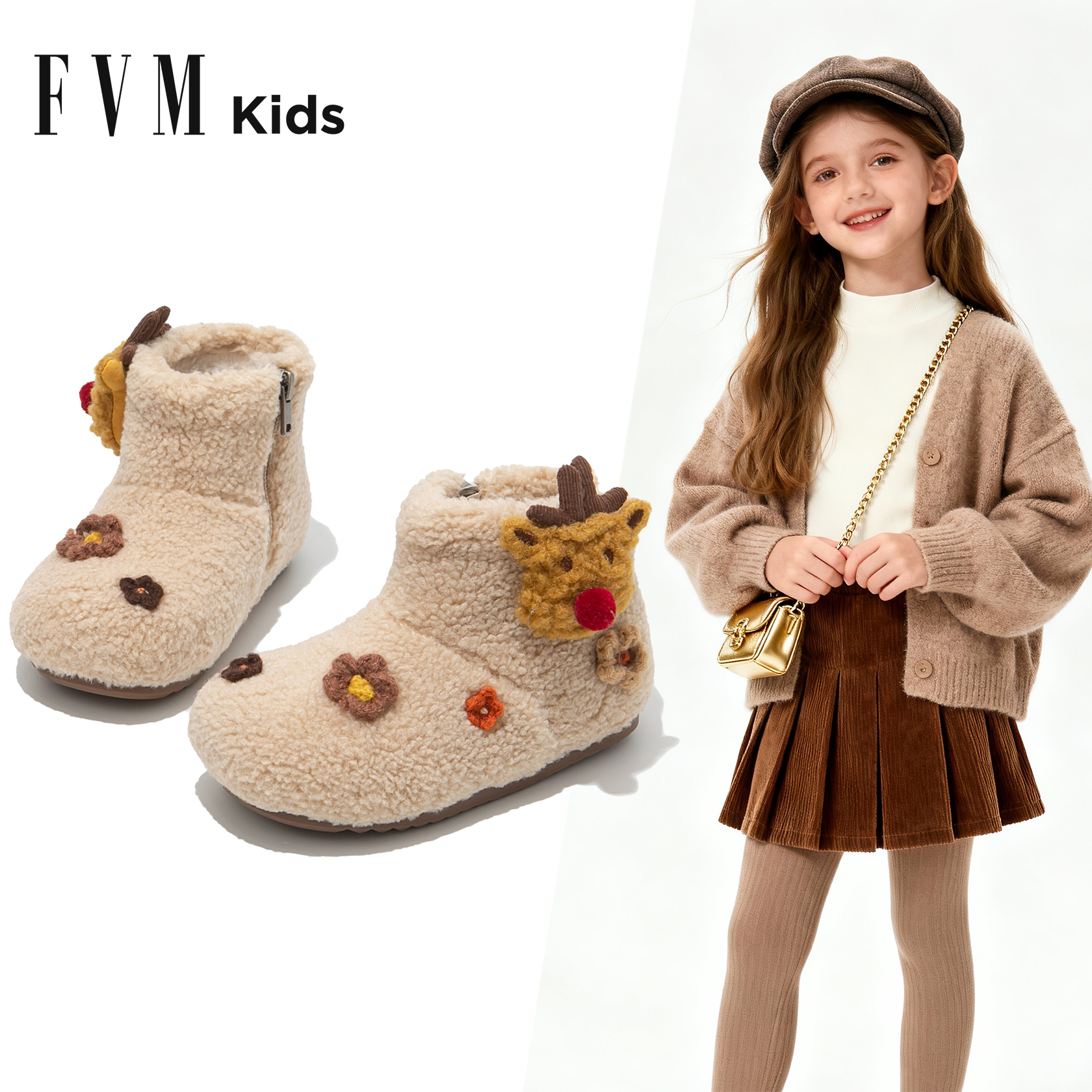 女童棉鞋2025新款加绒加厚