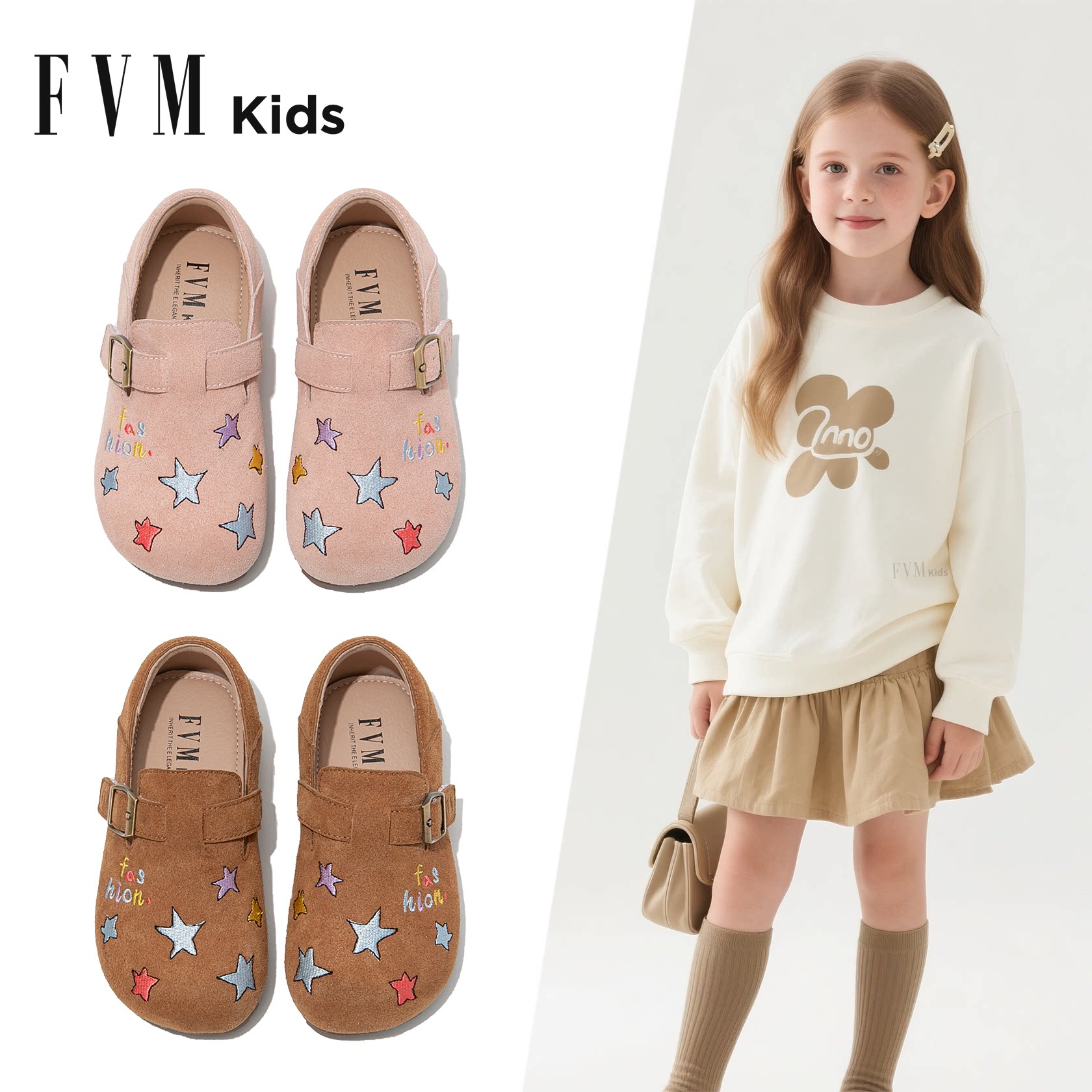 女童鞋子儿童公主小皮鞋2026新款女孩勃肯单鞋春季洋气女宝宝软底