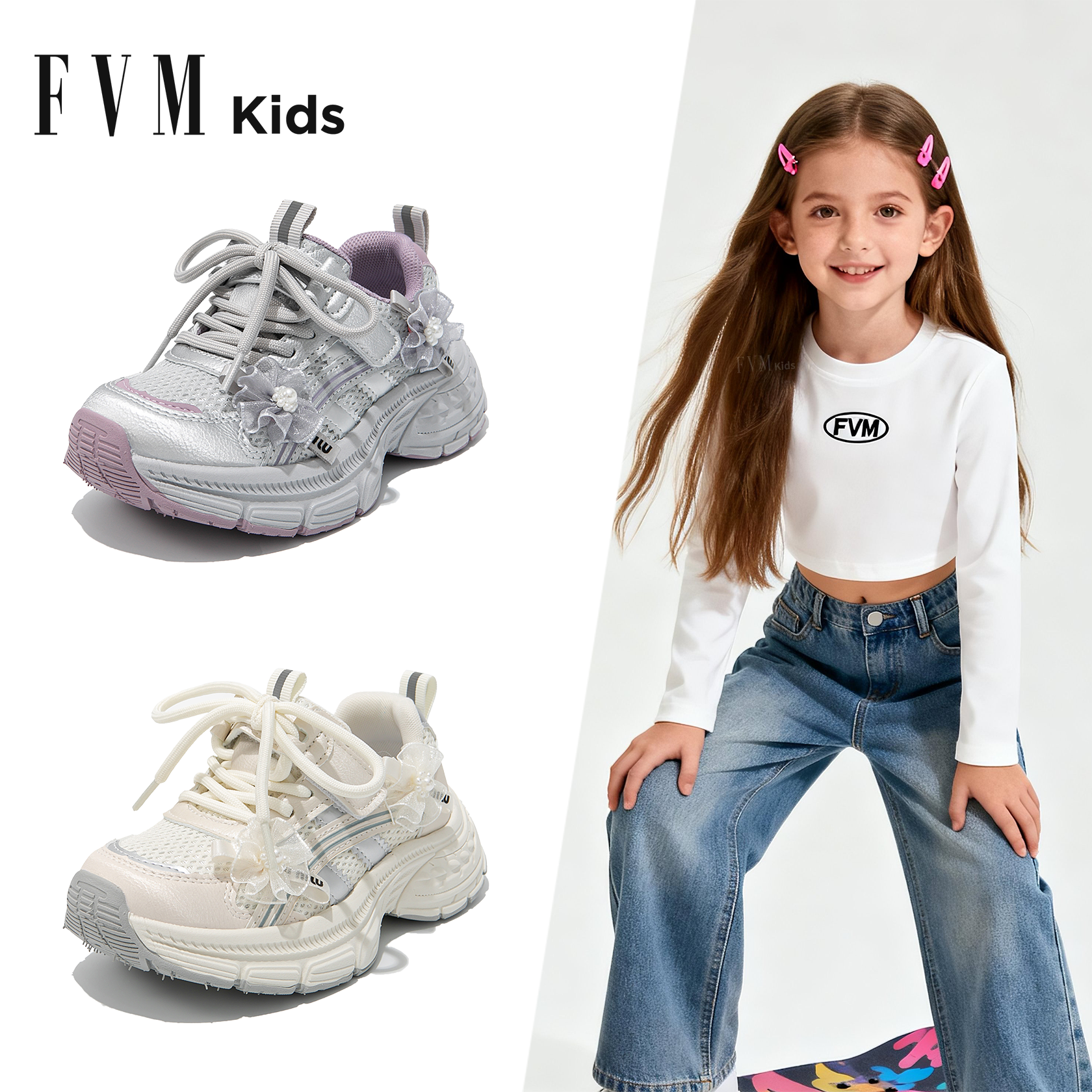 FVM女童鞋子儿童运动老爹网鞋2026新款春季大童网面透气跑步小白,童鞋/婴儿鞋/亲子鞋,运动鞋,淘宝优惠券,粉丝福利购,淘宝优惠卷