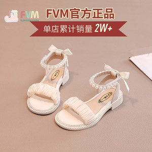 女童鞋公主凉鞋2022新款夏季夏款品牌女孩中大童宝宝软底高跟罗马
