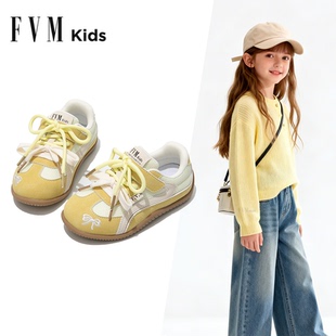 女童鞋子儿童运动黄色板鞋2026新款春季大童德训休闲软底早春爆款
