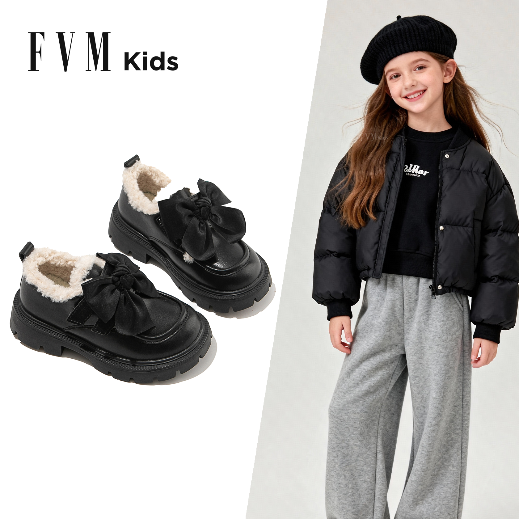 FVM女童靴子2025新款秋冬