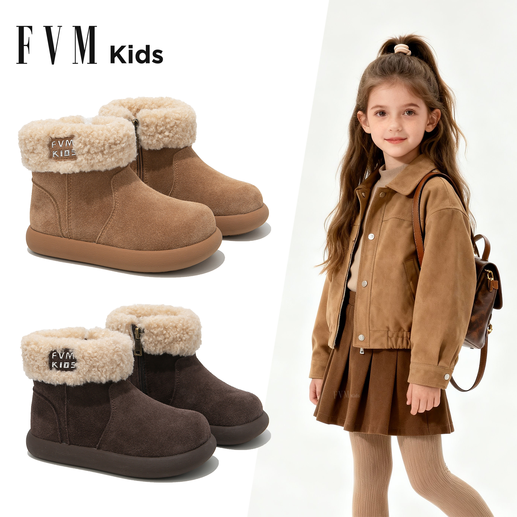 女童鞋子儿童二棉鞋【加绒加厚】