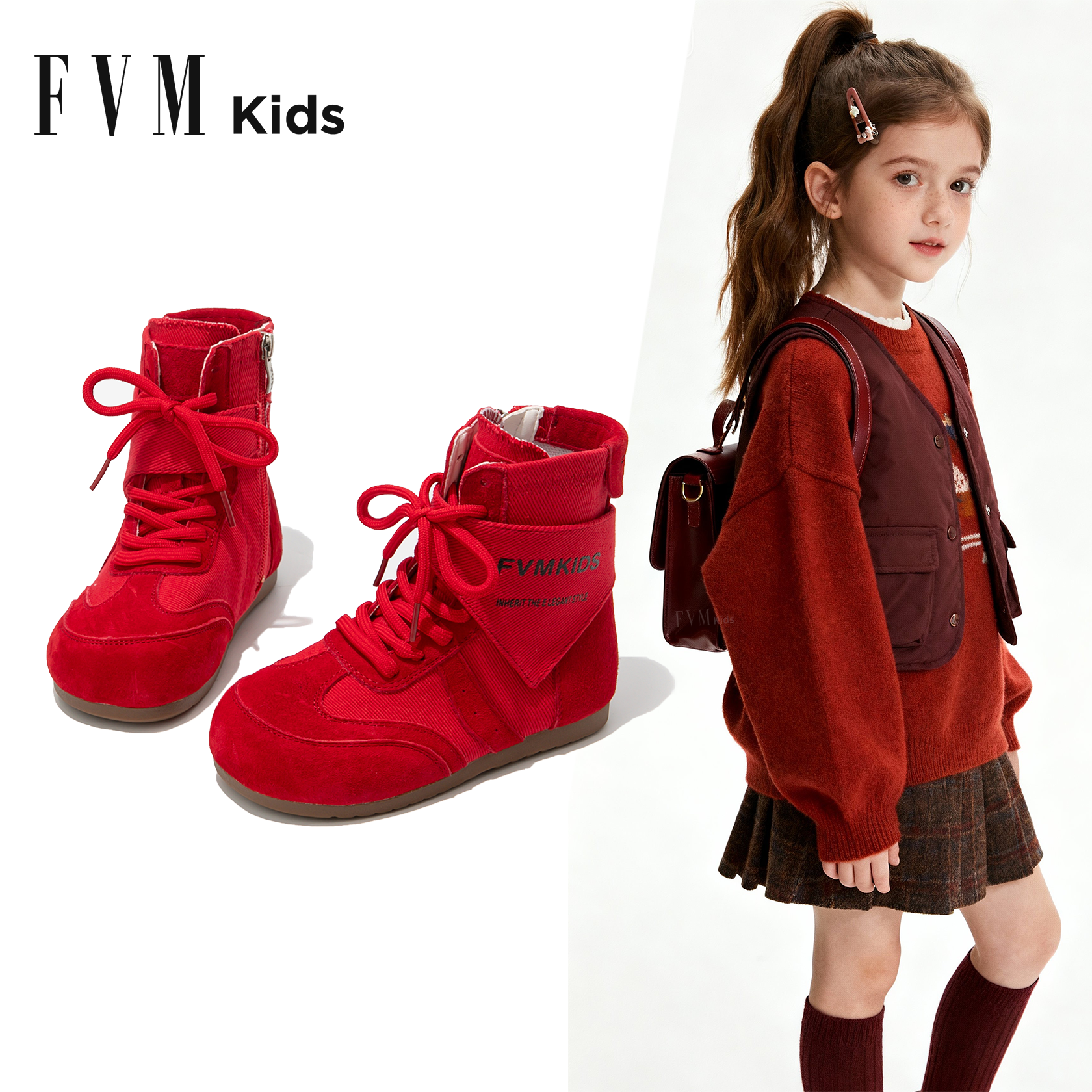 女童秋冬款马丁短靴皮靴