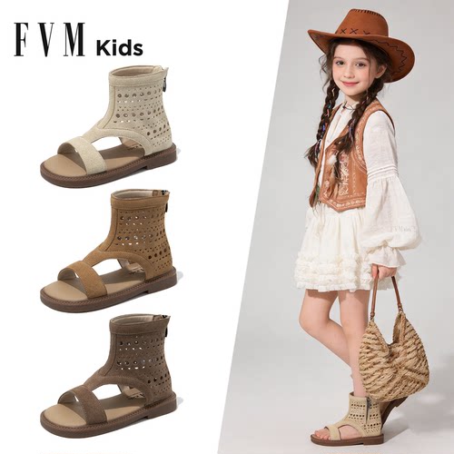 FVM夏季女童女宝凉鞋高帮洋气