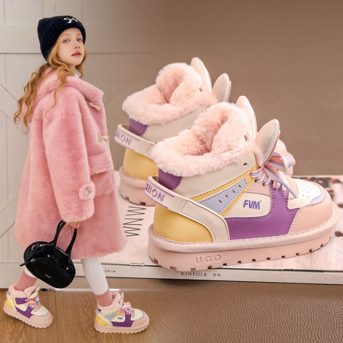 fvm女童鞋儿童雪地靴子