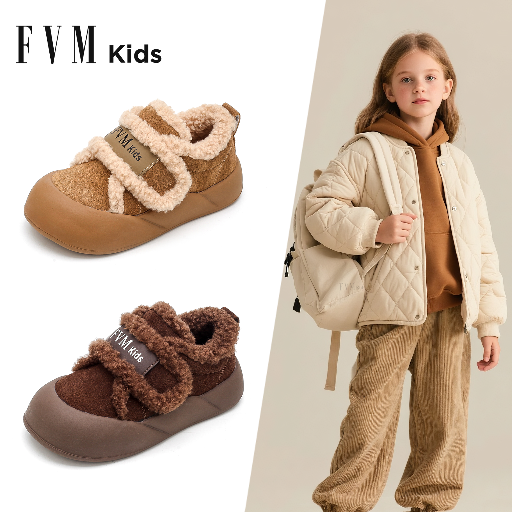 女童雪地靴女宝宝棉靴冬鞋