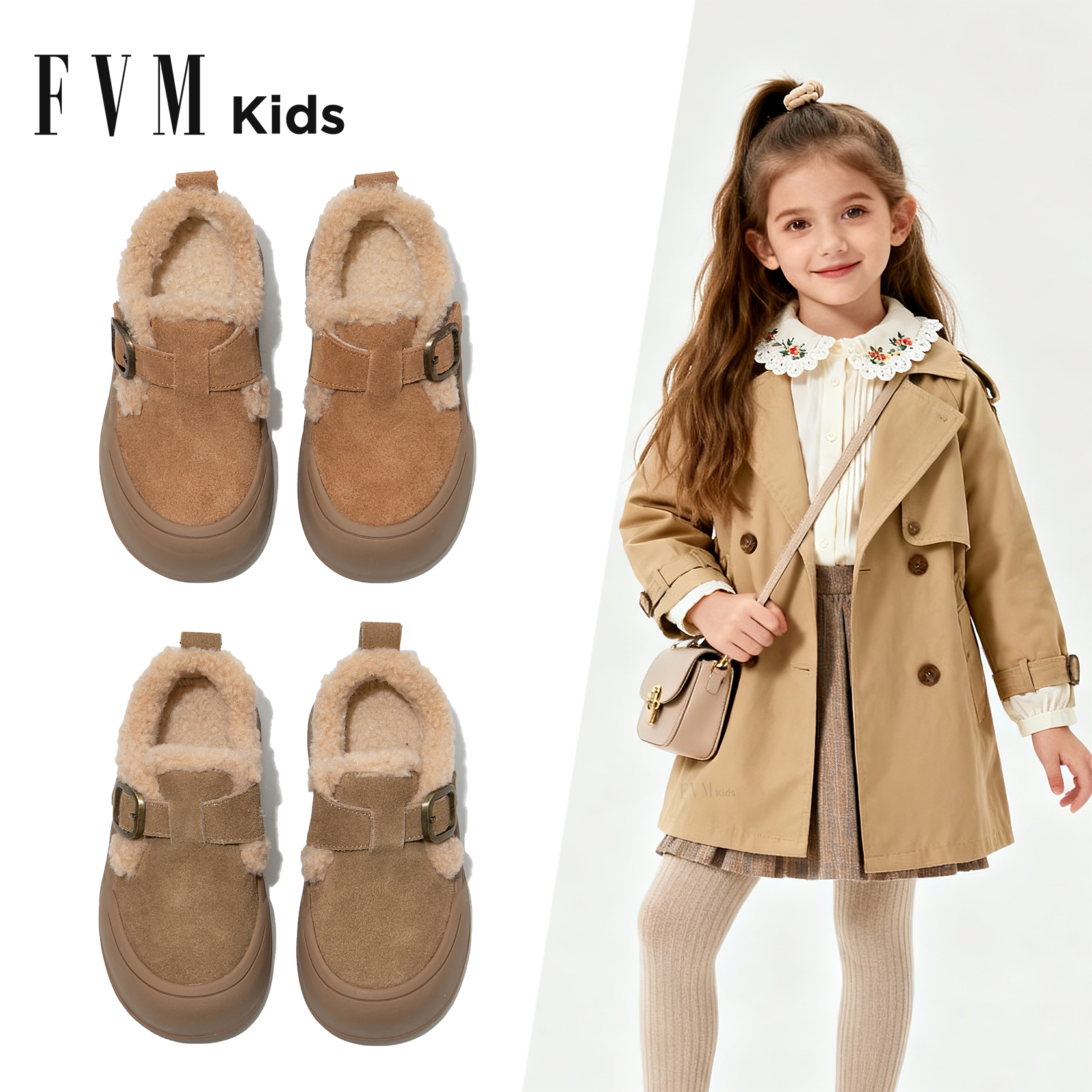 【加绒加厚】【女童勃肯二棉鞋】