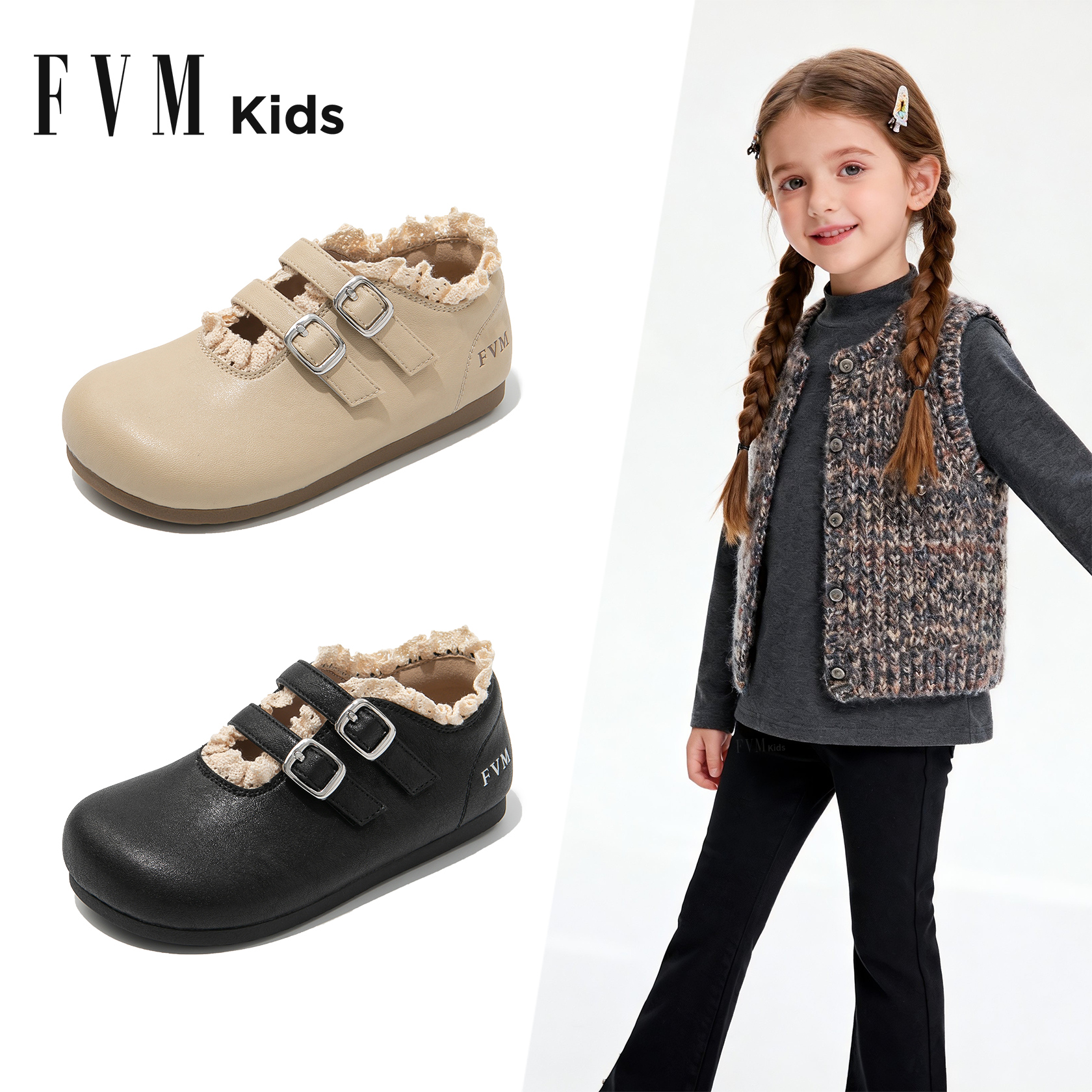 FVM女童鞋子儿童公主小皮鞋2026新款春季女孩软底配裙子豆豆单鞋,童鞋/婴儿鞋/亲子鞋,皮鞋,淘宝优惠券,粉丝福利购,淘宝优惠卷