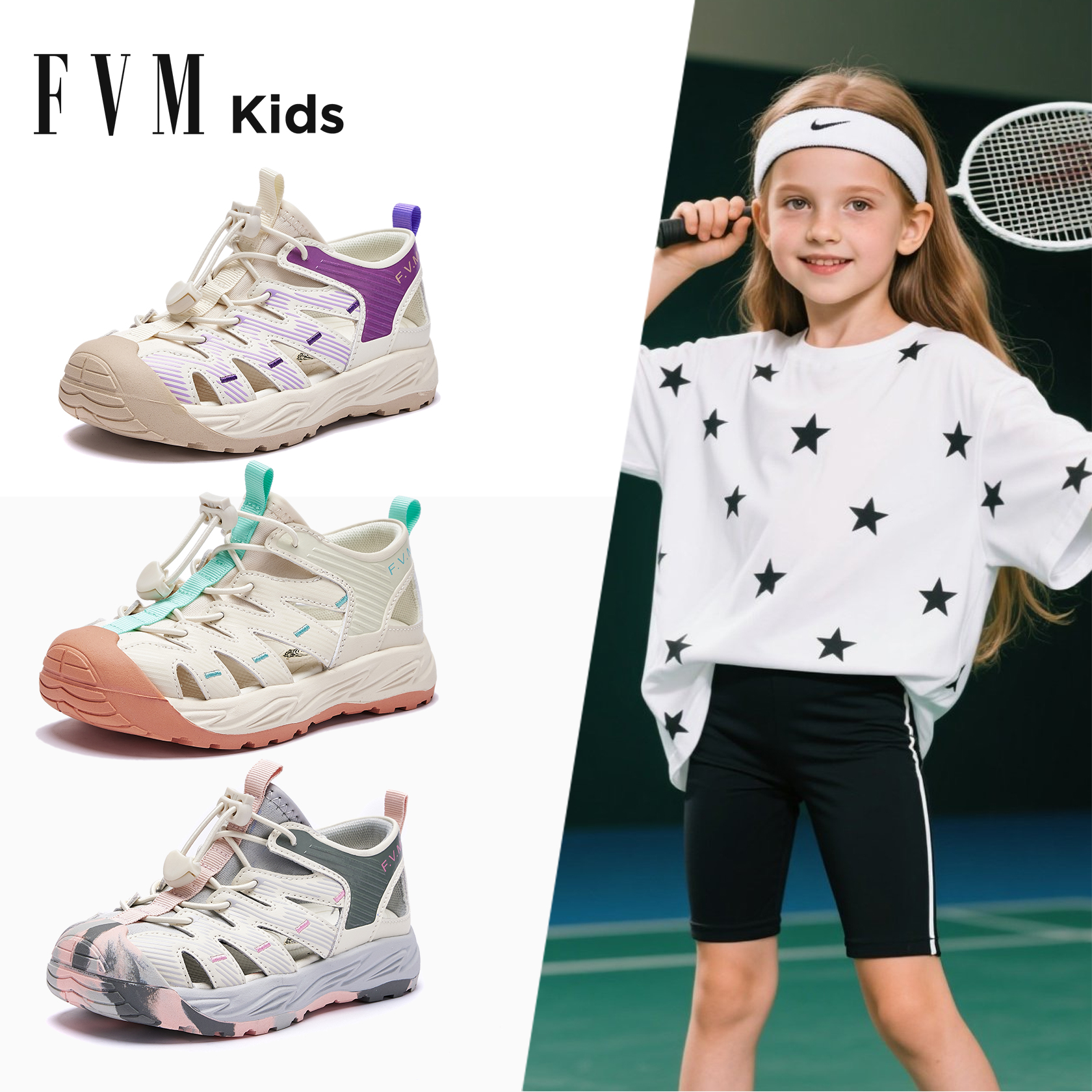 FVM女童鞋子儿童凉鞋2夏季