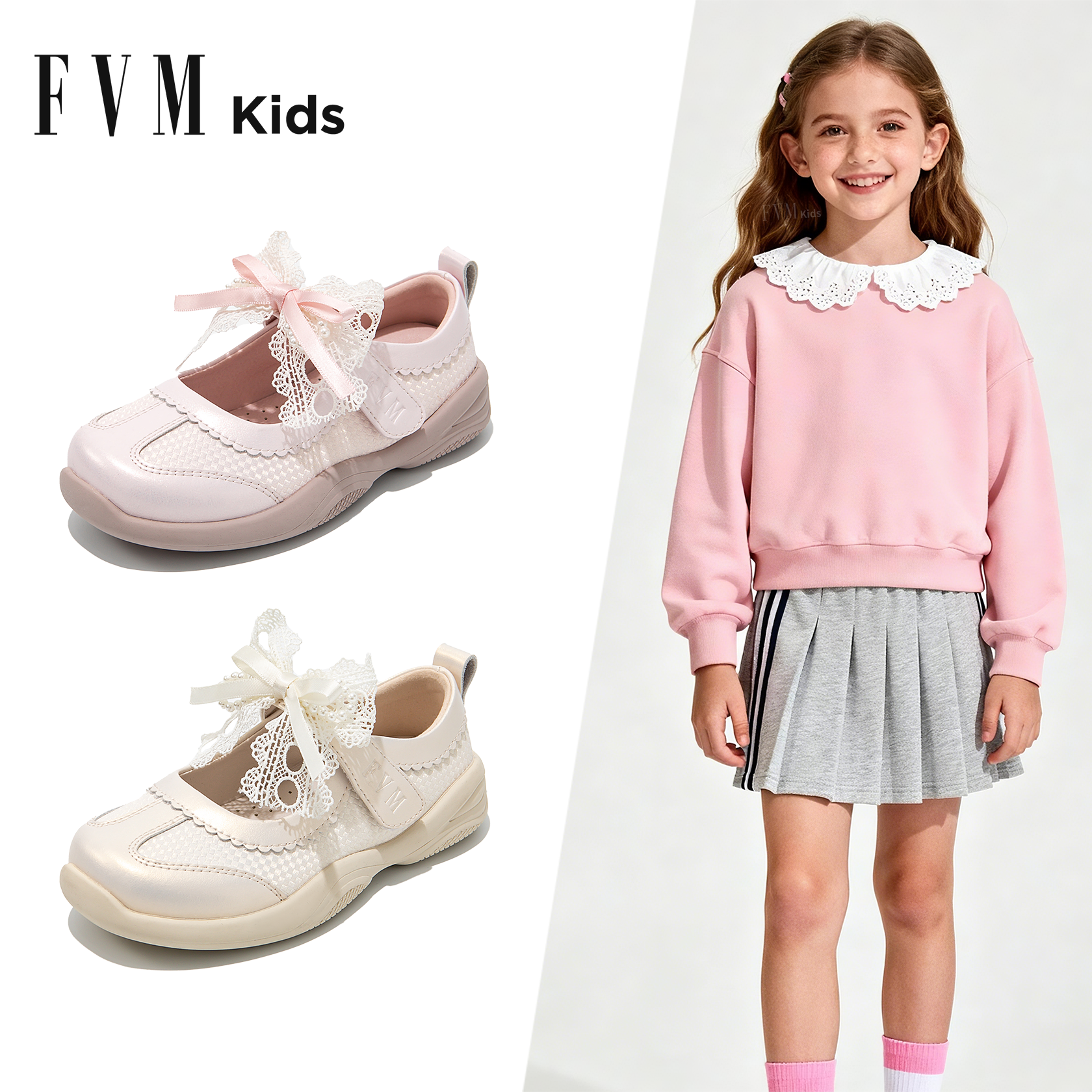 FVM女童鞋子儿童德训运动板鞋2026新款春季软底芭蕾大童轻便女孩,童鞋/婴儿鞋/亲子鞋,运动鞋,淘宝优惠券,粉丝福利购,淘宝优惠卷