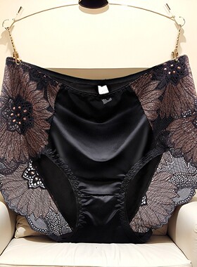 女士蕾丝内裤中高腰性感纯棉冰丝无痕大码莫代尔三角裤头女内裤