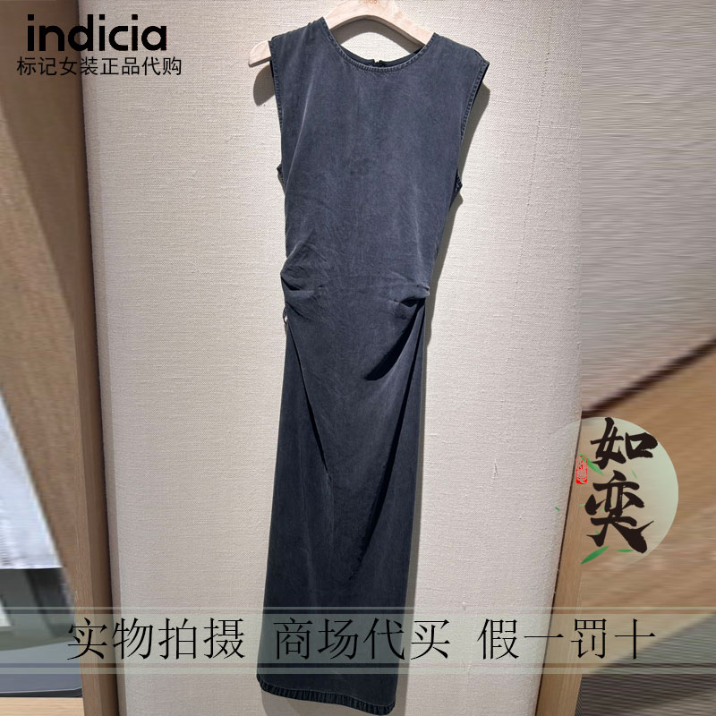 标记indicia正品国内代购专柜26夏系带牛仔连衣裙F2B6LQ283C-989图片