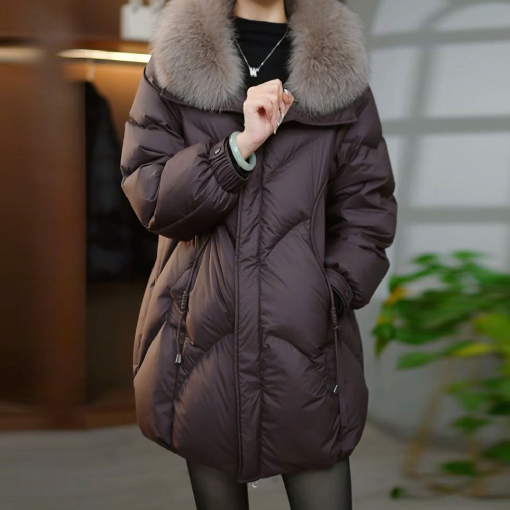 优雅贵夫人翻领羽绒服女2025年冬季韩版显瘦减龄遮肉百搭保暖外套,女装/女士精品,短外套,淘宝优惠券,粉丝福利购,淘宝优惠卷