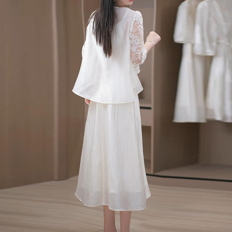 新中式国风连衣裙女2026新款春夏季气质高级感轻奢半身裙两件套装