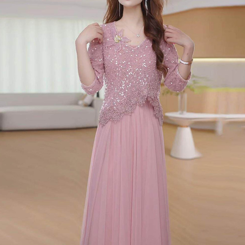 高级精纺钩花金丝超仙气质女神俩件套2026秋季新款上衣裙子套装