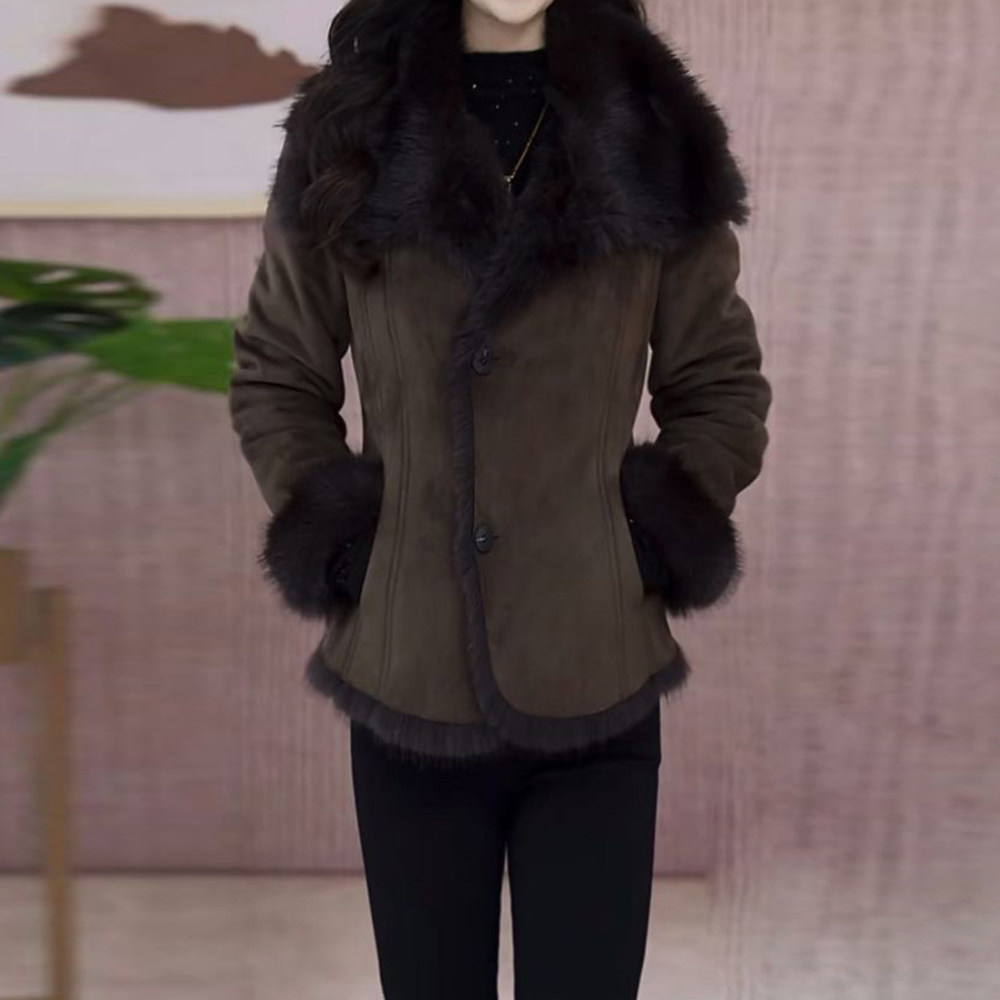 气质优雅简约加绒加厚外套女2025年冬季修身显瘦减龄百搭保暖上衣,女装/女士精品,短外套,淘宝优惠券,粉丝福利购,淘宝优惠卷