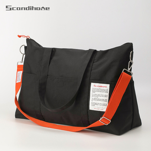 斜挎包帆布包大容量短途旅行包男士大容量通勤休闲健身包托特包