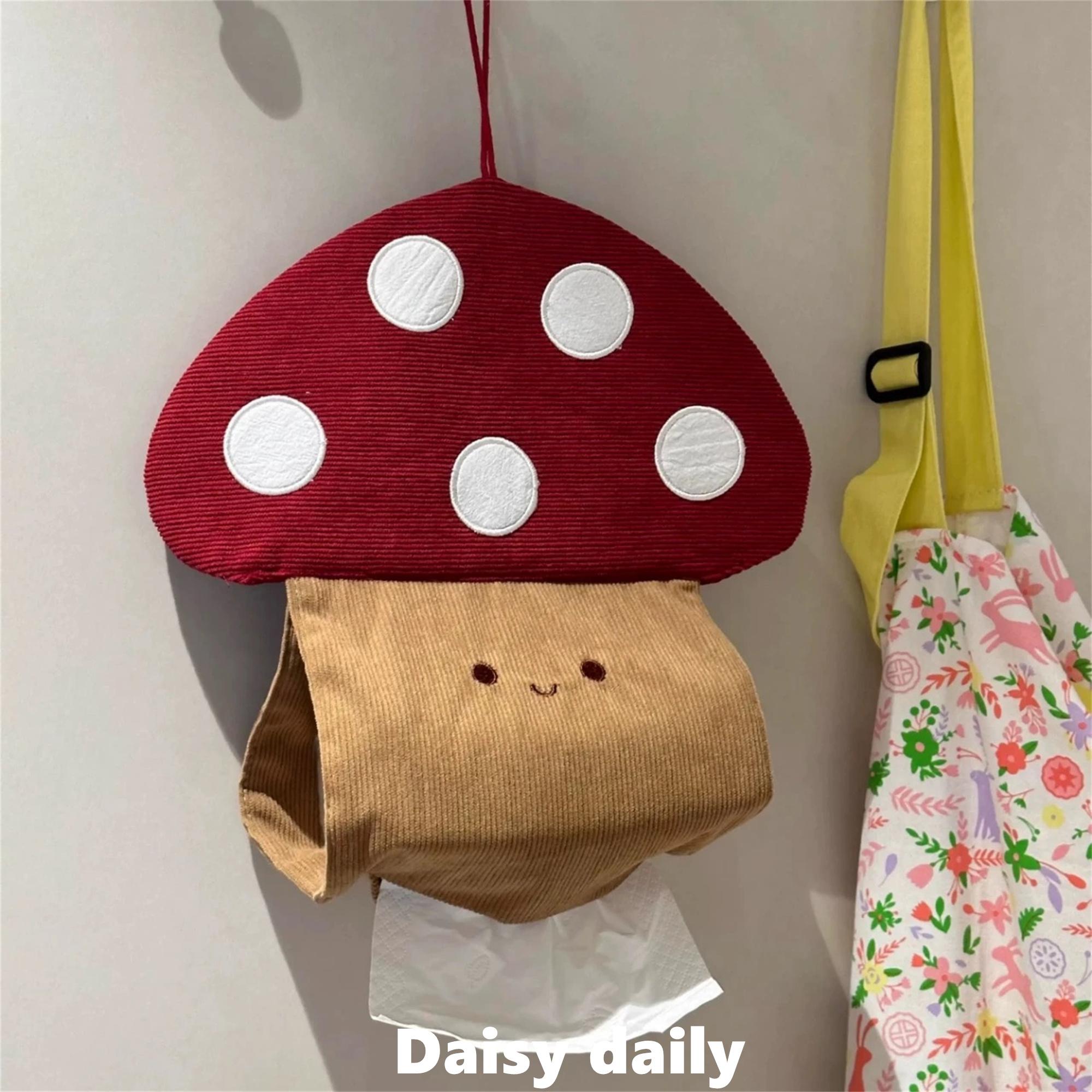 壁挂式ins挂式可爱蘑菇打孔纸巾抽纸高颜值家用创意纸巾盒纸盒