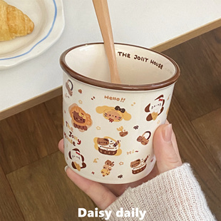 猫咪杯 可爱杯子马克杯陶瓷手握家用陶瓷杯高颜值水杯情侣咖啡杯