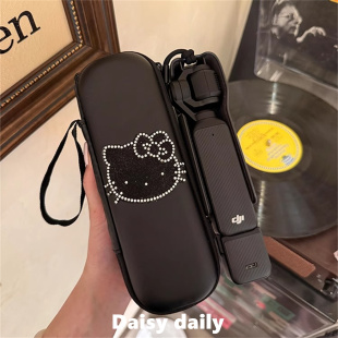 水钻猫咪大疆pocket3保护壳创意配件保护套可爱收纳包卡通挂绳