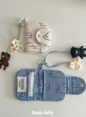 韩国ins印花小兔子卡包钥匙扣小荷包钱包耳机包多层杂物便携收纳