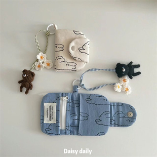 韩国ins印花小兔子卡包钥匙扣小荷包钱包耳机包多层杂物便携收纳