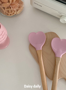 ins可爱粉色爱心锅铲宿舍少女厨房多用厨具长柄手工甜品烘焙工具