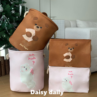 脏衣篮家用大容量布艺收纳桶浴室可折叠放脏衣服收纳筐手提脏衣篓