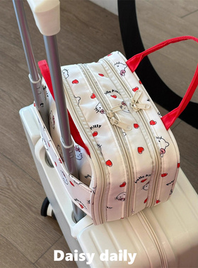 可爱猫咪分区化妆包2025新款大容量便携收纳包洗漱包可挂行李箱