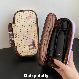 新款波点相机保护套高颜值布艺pocket3大疆收纳包外出手提相机包