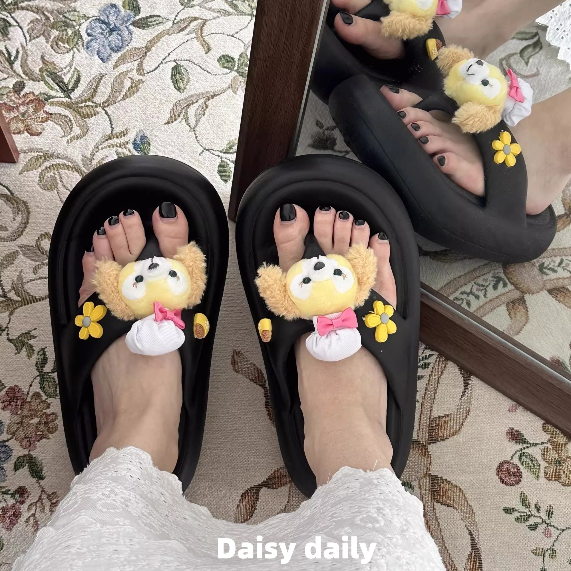 厚底饼饼人字拖女夏季外穿拖鞋小个子海边沙滩鞋踩屎感2025年新款