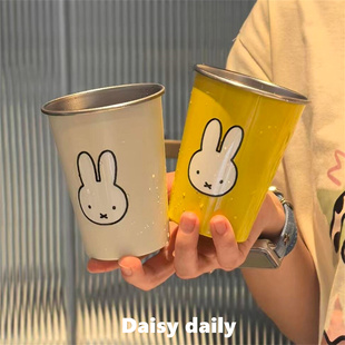 可爱米菲兔漱口杯女家用刷牙杯子洗漱杯学生宿舍不锈钢牙缸杯情侣