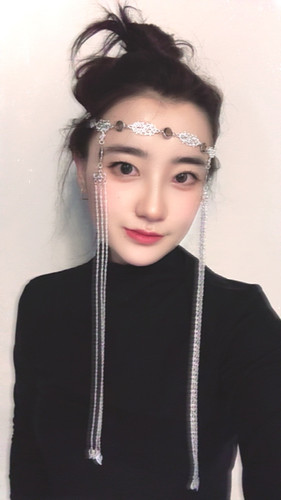 异域风情面纱额饰时尚水滴长款流苏发夹网红气质发饰个性宫廷风头