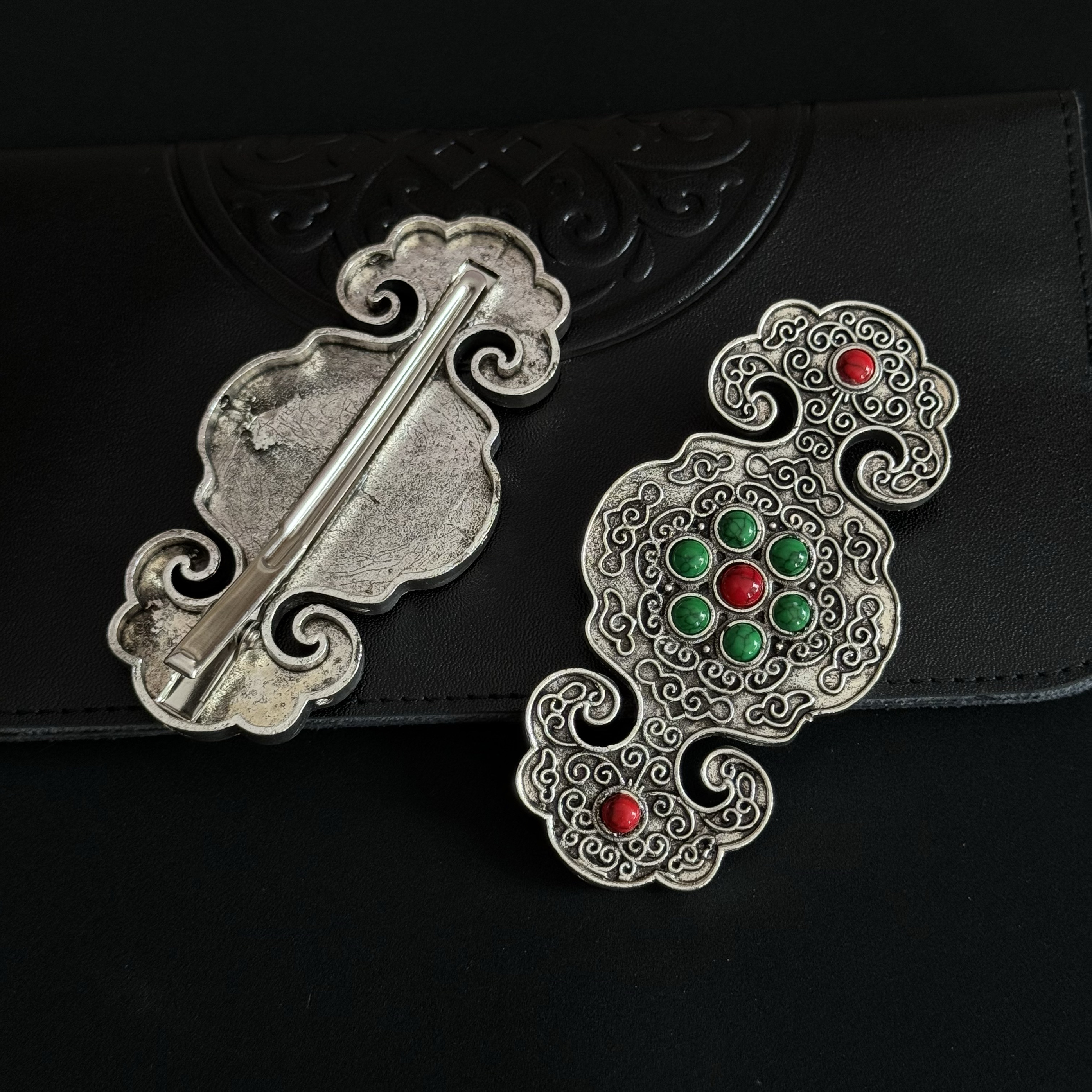 新款复古民族风发卡发夹碎发夹网红同款藏式配饰伴手礼蒙古袍配饰