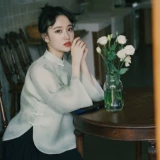 Ограниченное время -Уличаемая девушка Cheongsam Cheongsam настоящие шелковые цветы и большие рукава.