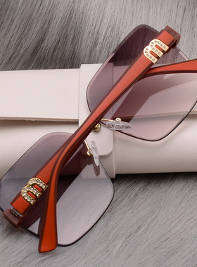 防晒无框方形女士尼龙太阳镜