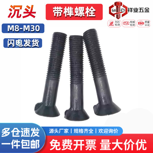 8.8级沉头带榫螺栓剪板机螺栓