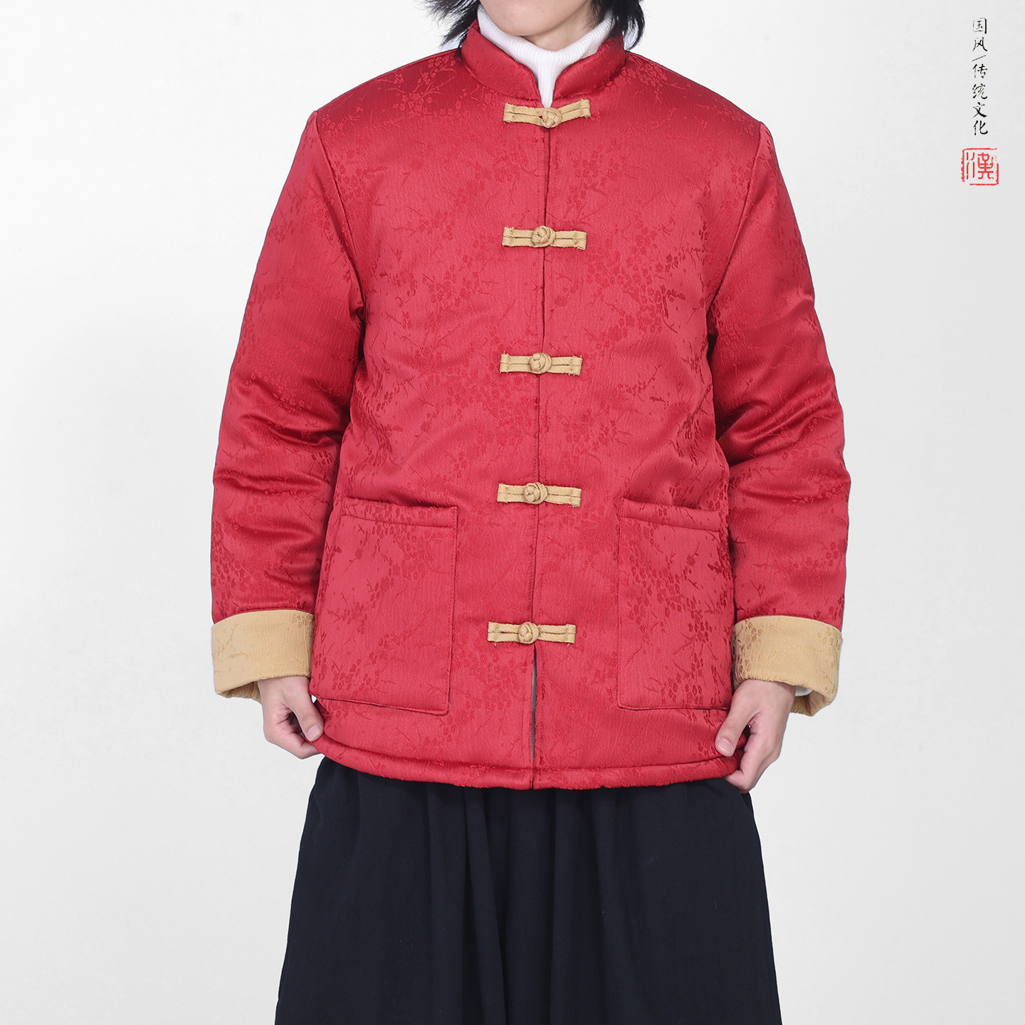 现货！新年红2025冬季风唐装棉衣汉服棉袄外套A510-P140,男装棉衣,钱塘7008(原4008)