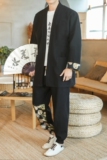 A1088跑量爆款秋冬大码中国风2020唐装盘扣/开衫汉服套装P90，男装民族服装，钱塘7008(原4008)