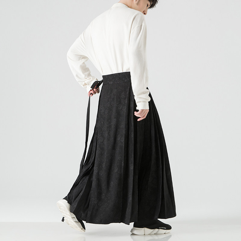 2026春新款马面裙男女同款汉服新中式风裙A112*P78,男装民族服装,钱塘7008(原4008)